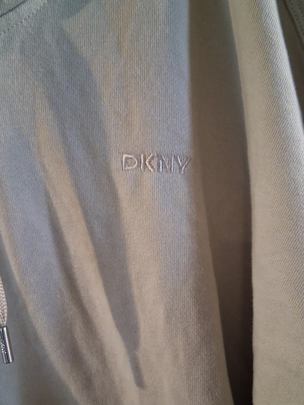 DKNY Beige/Taupe Knit Hoodie - Picture 3 of 4